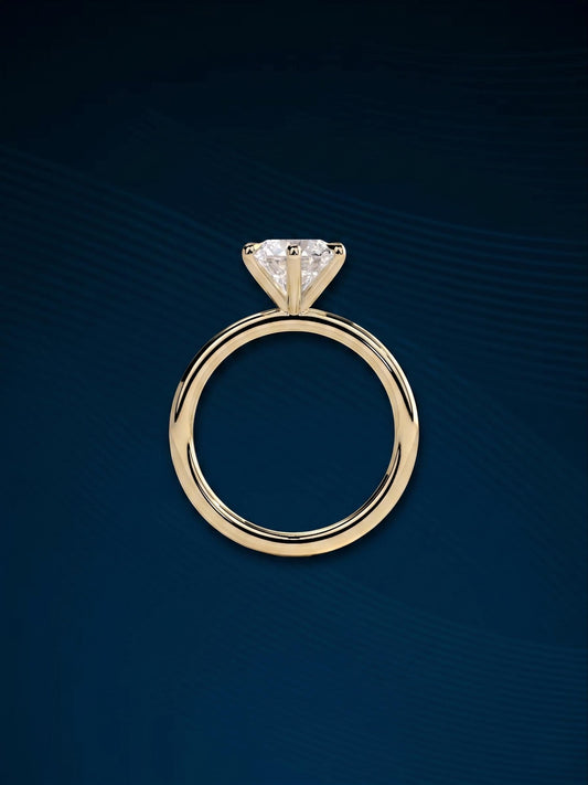 4 Carat Round Brilliant Diamond Cathedral Engagement Ring in White Gold / High Set Platinum Solitaire Ring / 4 Prong Solitaire Ring
