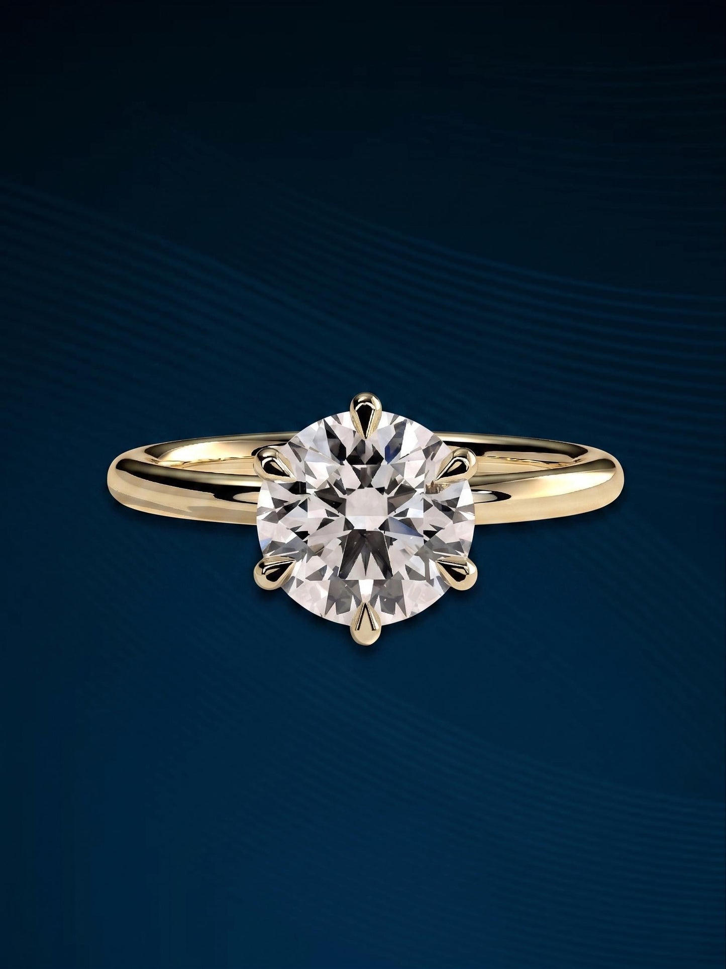4 Carat Round Brilliant Diamond Cathedral Engagement Ring in White Gold / High Set Platinum Solitaire Ring / 4 Prong Solitaire Ring