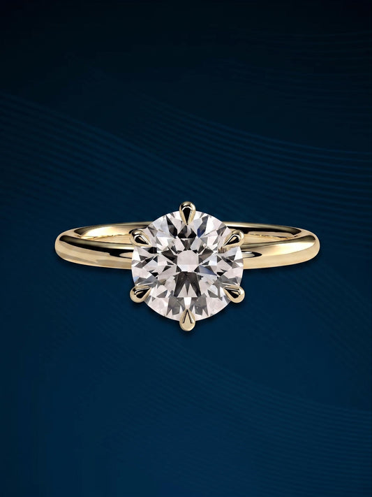 4 Carat Round Brilliant Diamond Cathedral Engagement Ring in White Gold / High Set Platinum Solitaire Ring / 4 Prong Solitaire Ring