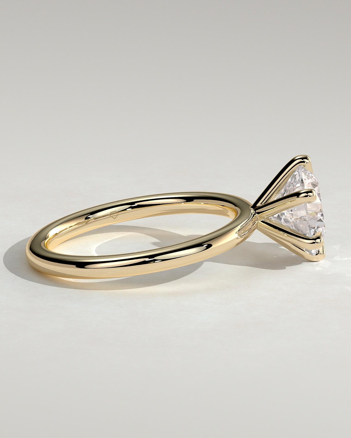 4 Carat Round Brilliant Diamond Cathedral Engagement Ring in White Gold / High Set Platinum Solitaire Ring / 4 Prong Solitaire Ring