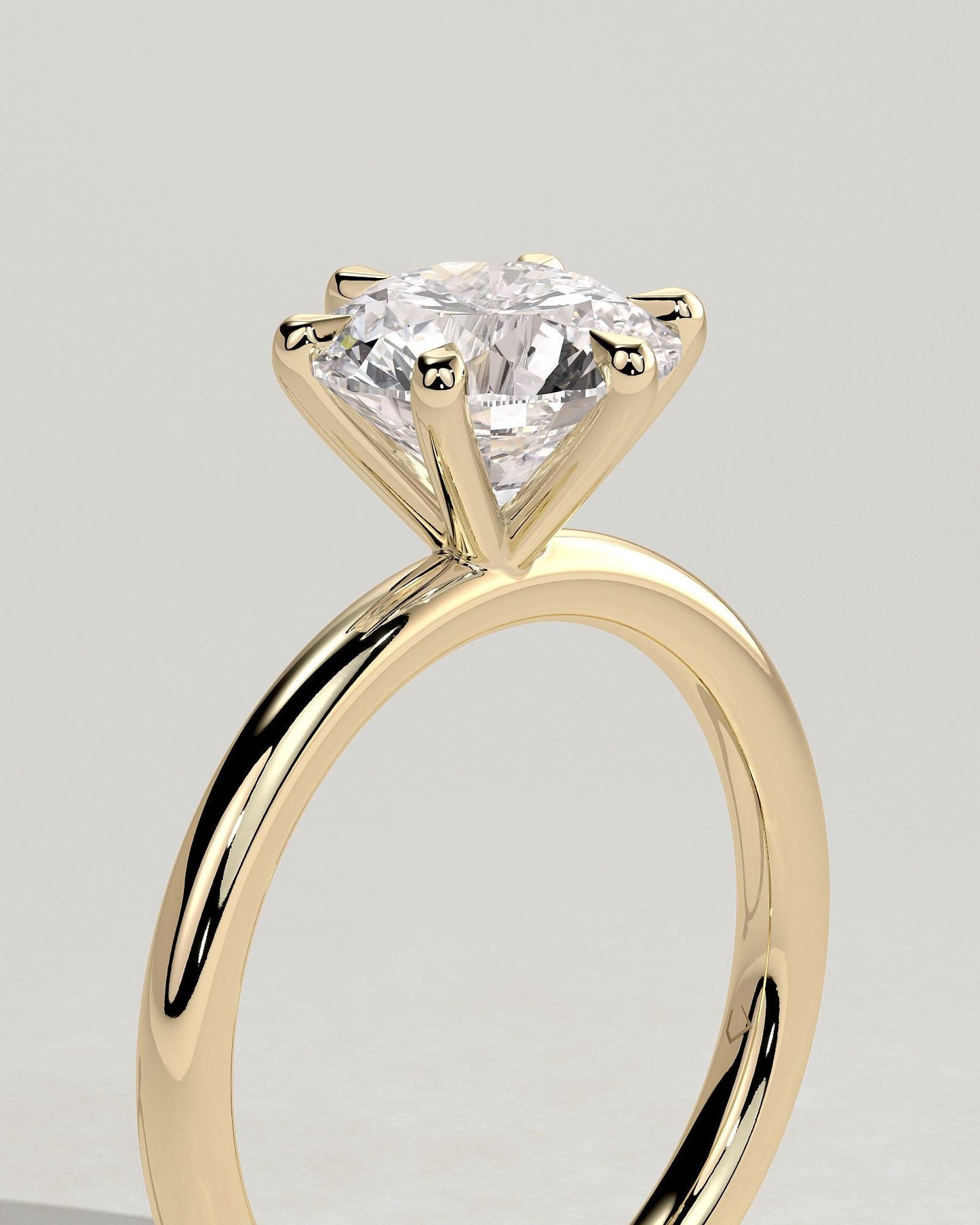 4 Carat Round Brilliant Diamond Cathedral Engagement Ring in White Gold / High Set Platinum Solitaire Ring / 4 Prong Solitaire Ring