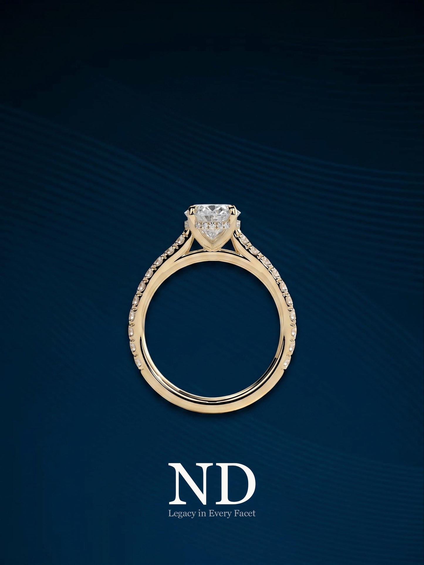 2 Carat Oval E VVS2 Lab Grown Diamond Hidden Halo Engagement Ring / Low Profile Pave Proposal Ring / 14k Gold Two Tone Oval Lab Diamond Ring