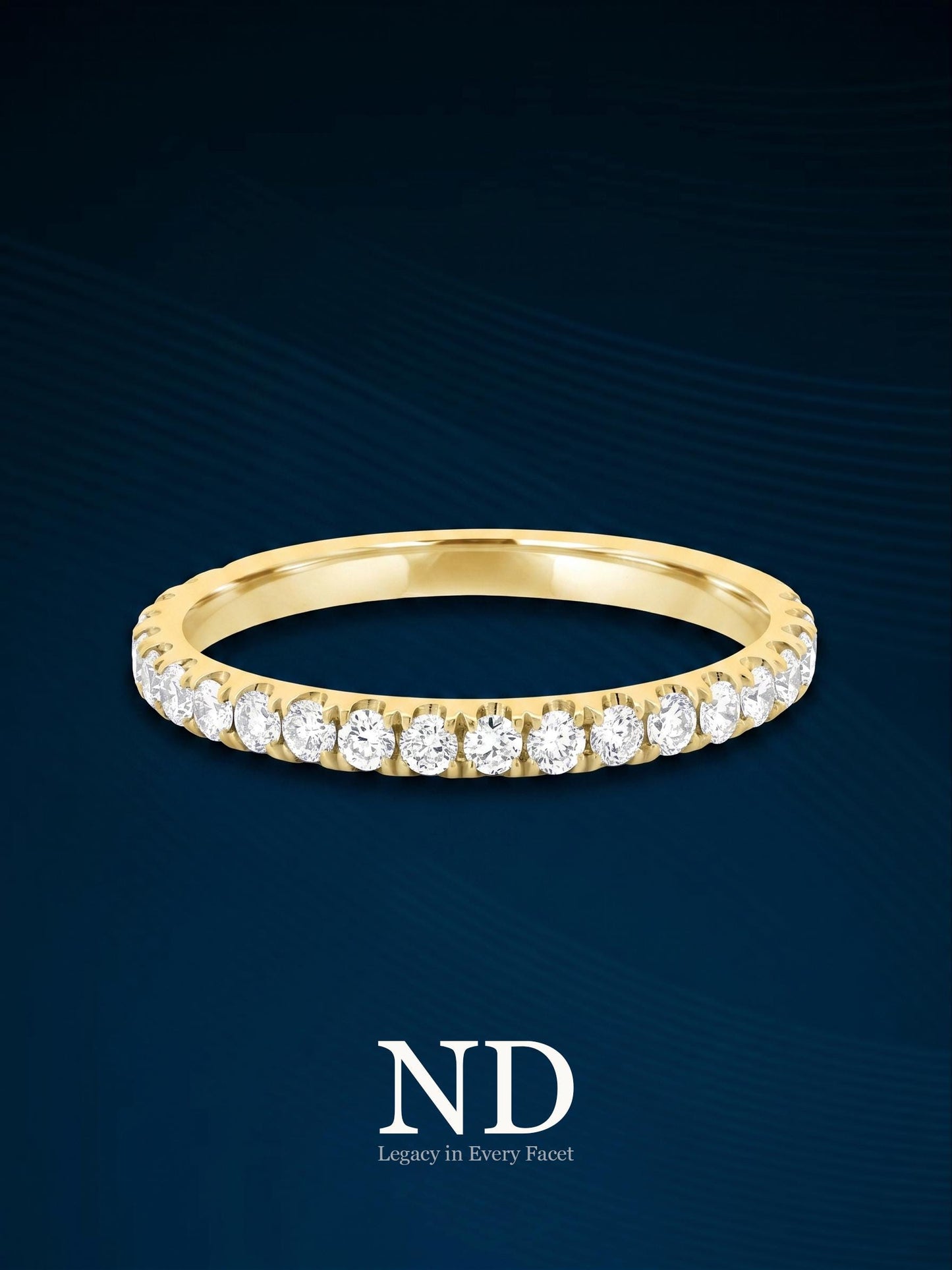 2MM Round Pave Lab Diamonds Eternity Band / 14k White Gold Eternity Ring / Matching Wedding Band / Classic Stacking Ring / Diamond Band