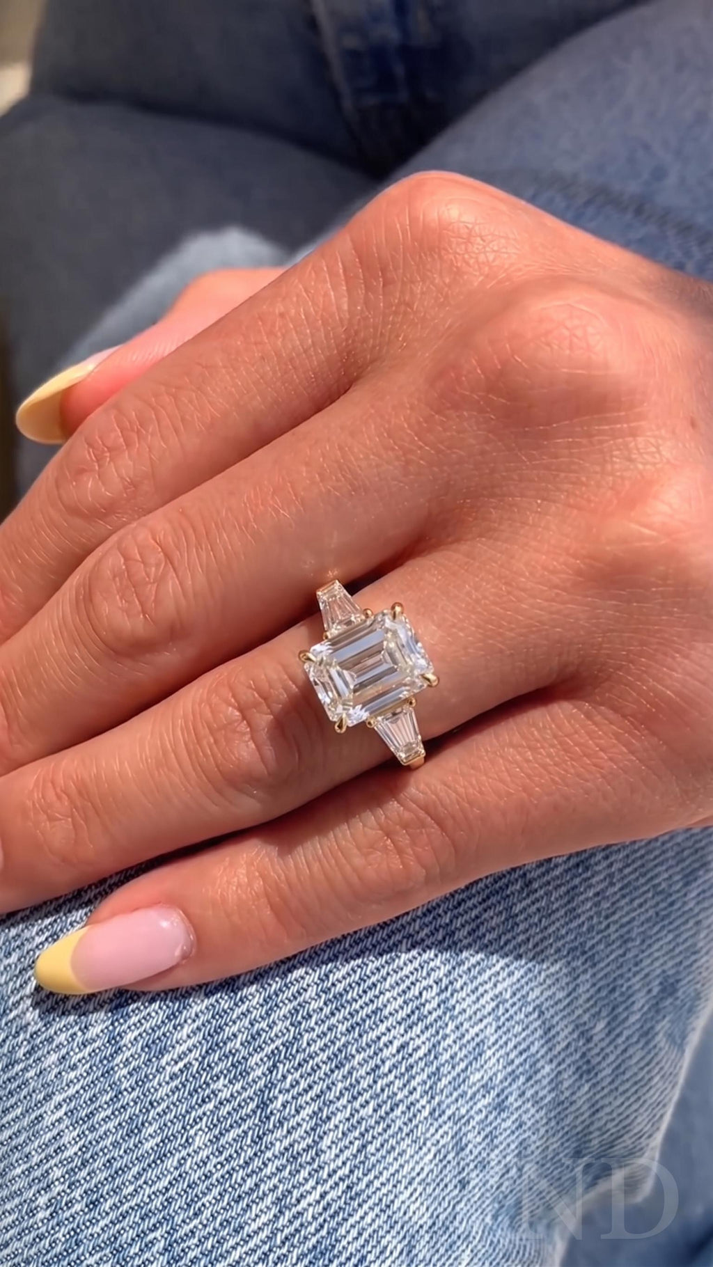 2 Carat Princess Cut Lab Grown Diamond E VVS Solitaire Ring / 14k Yellow Gold Prongs Ring / Cathedral Engagement Ring / Classic Diamond Ring