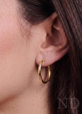 Minimalist 14k Gold Hoops / Solid Gold Hoop Earrings / Dainty Everyday Jewelry / Rose Gold White Gold / Earring Charm Compatible Hoops