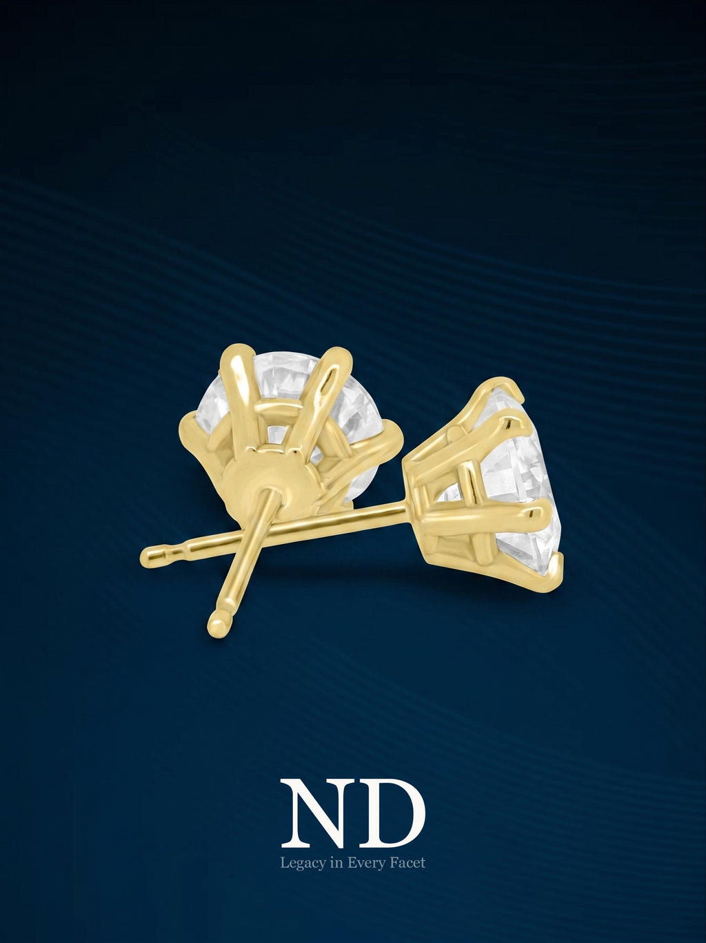 Round Cut Diamond Stud Earrings / 1ct Solitaire Fine Jewellery / Six Claw Basket Setting / Elegant Gift for Her